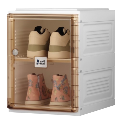 Rak Lemari Penyimpanan Sepatu 2 Slot Box – ANTB0X (Pintu Transparan)